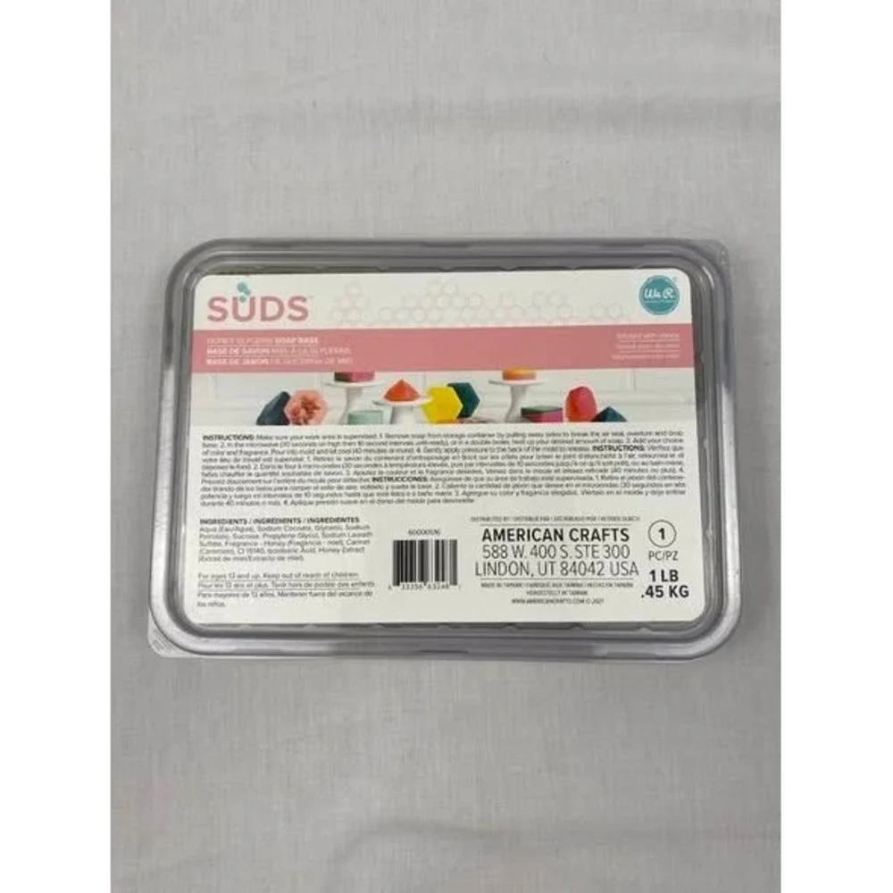 We R Makers SUDS Honey Glycerin Soap Base 1 lb Sealed Craft Supply